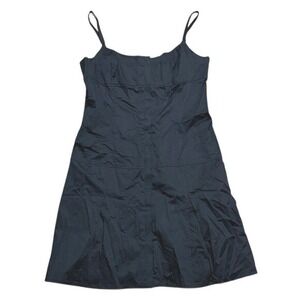 Per Se Dress Vintage Plus 16 XL Black Mini Zippered Pleated 90s